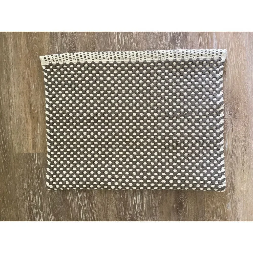 Threshold Gray White Dot Bath Mat
